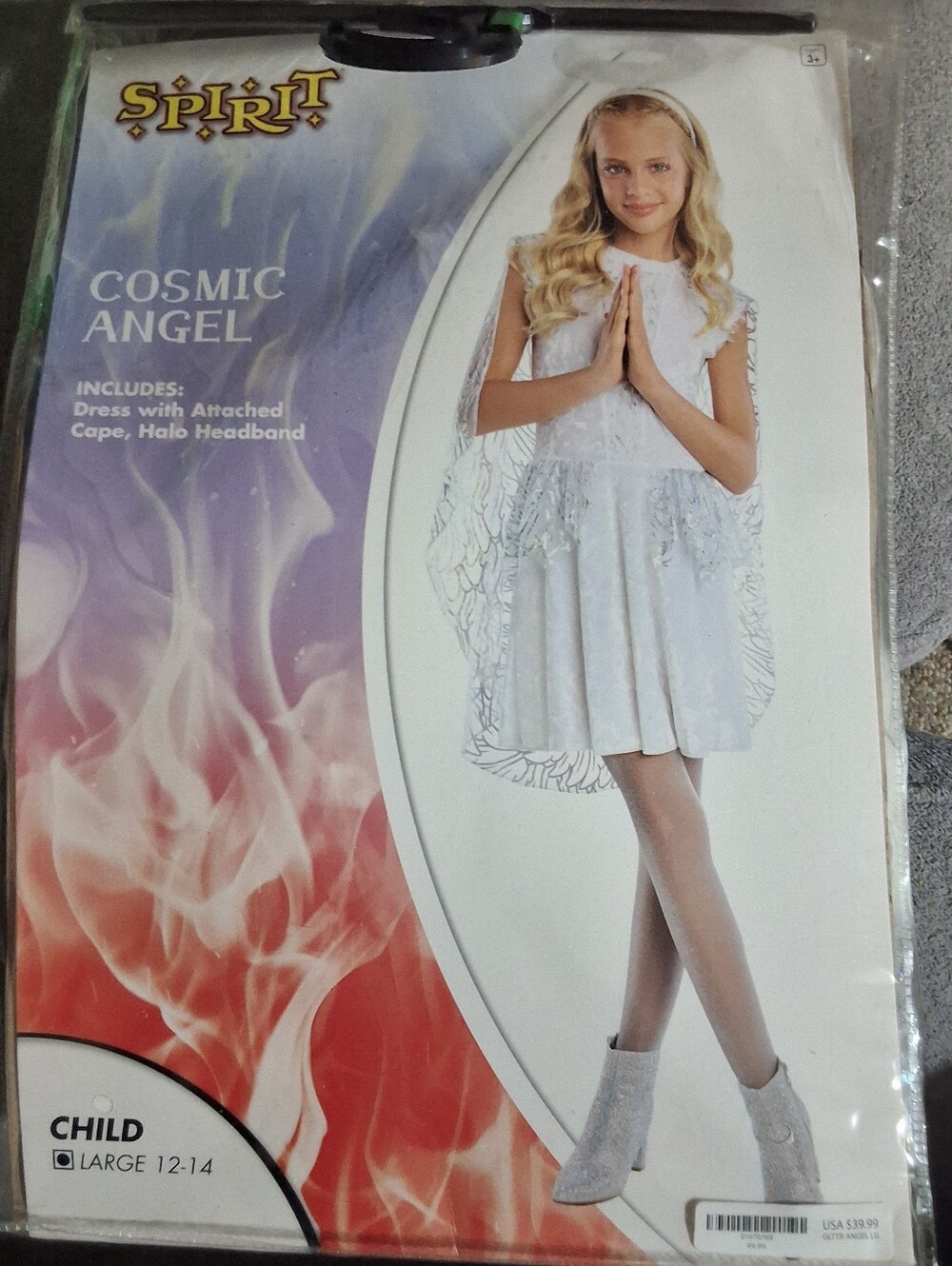 Spirit Halloween Cosmic Angel Costume Child Large 12-14 NWT